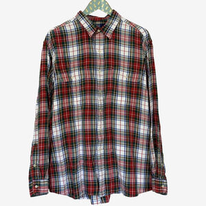 Polo Ralph Lauren Whitfield Shirt Mens XL Tartan Plaid Red Soft Viscose Pockets